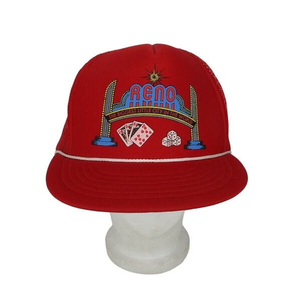 Vintage Reno The Biggest Little City In The World Snapback Mesh Back Hat - Picture 1 of 7
